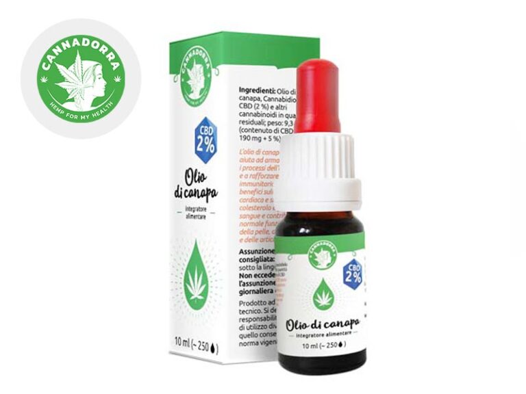 Olio CBD 2% bio (Cristalli) (10ml) - Cannadorra