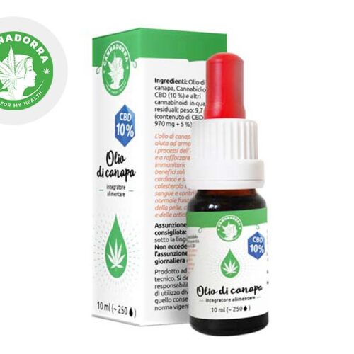 Olio CBD 10% bio (Cristalli) (10ml) - Cannadorra
