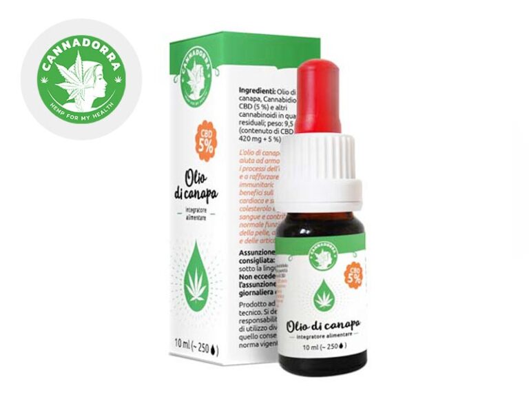 Olio CBD 5% bio (Cristalli) (10ml) - Cannadorra