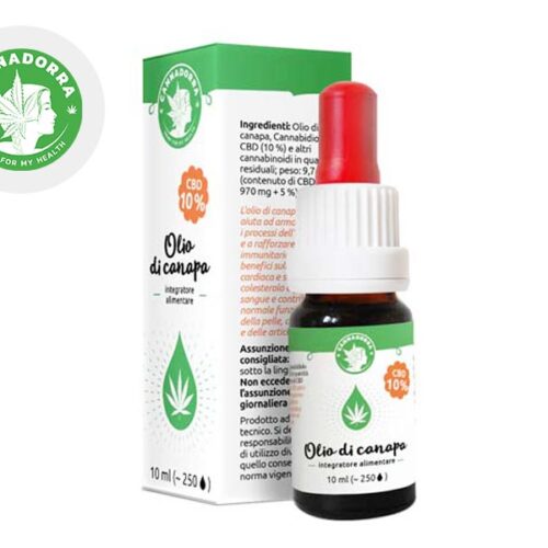 Olio CBD 10% bio (Cristalli) (10ml) - Cannadorra