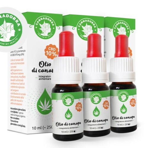 Pack 3 Oli CBD 10% bio (30ml) - Cannadorra