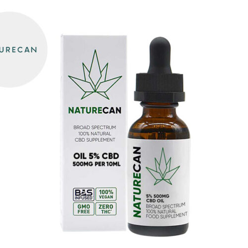 Olio MCT CBD 5% bio (10ml) - Naturecan
