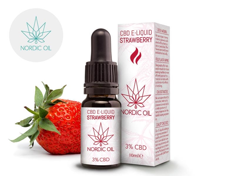 E-liquid Fragola CBD (300mg) - Nordic Oil