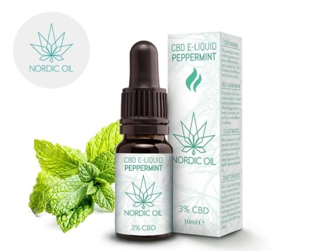 E-liquid Menta Piperita CBD (300mg) - Nordic Oil