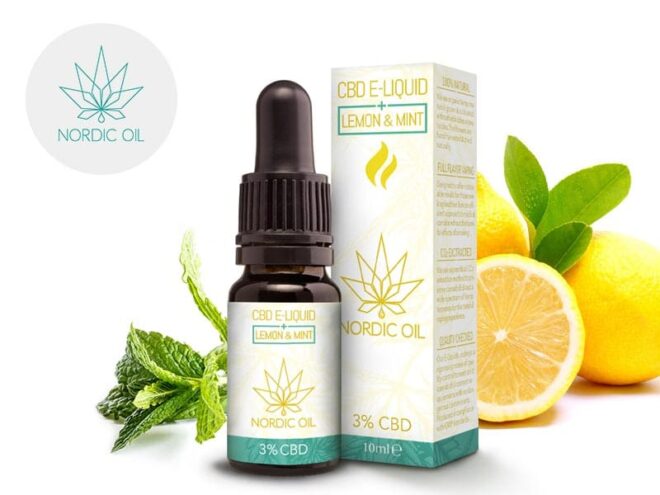 E-liquid Limone e Menta CBD (300mg) - Nordic Oil